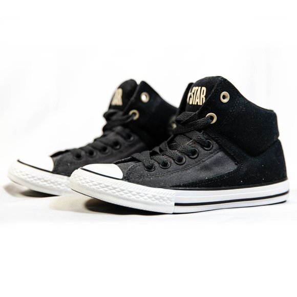 Converse Other - Converse Chuck Taylor All Star High Street Black High Top Big Kid Shoes Size 4